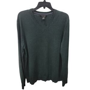 Banana Republic Men's Extra Fine Merino Wool Pullover‎ Sweater Large Green